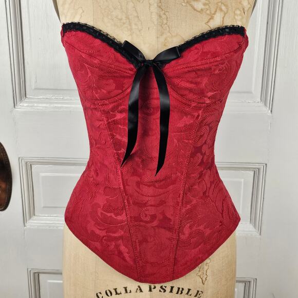 Darling Body red black boned corset adjustable 34C - Picture 1 of 16